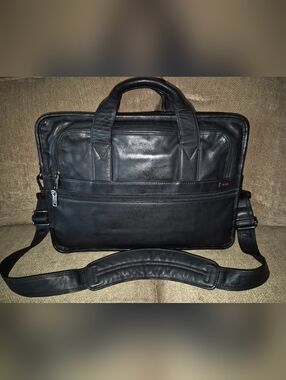 🔥Vintage Tumi Alpha Nappa Leather Laptop Organizer Briefcase Travel Padded Bag